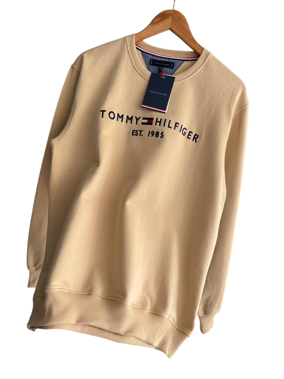 Polera TH cuello redondo beige