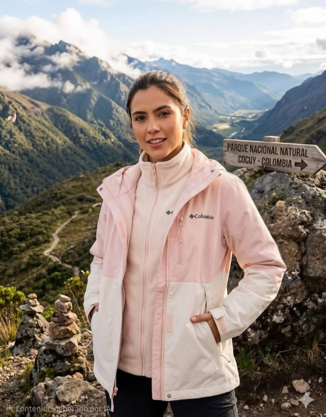 Cortaviento Columbia de mujer 2 en 1