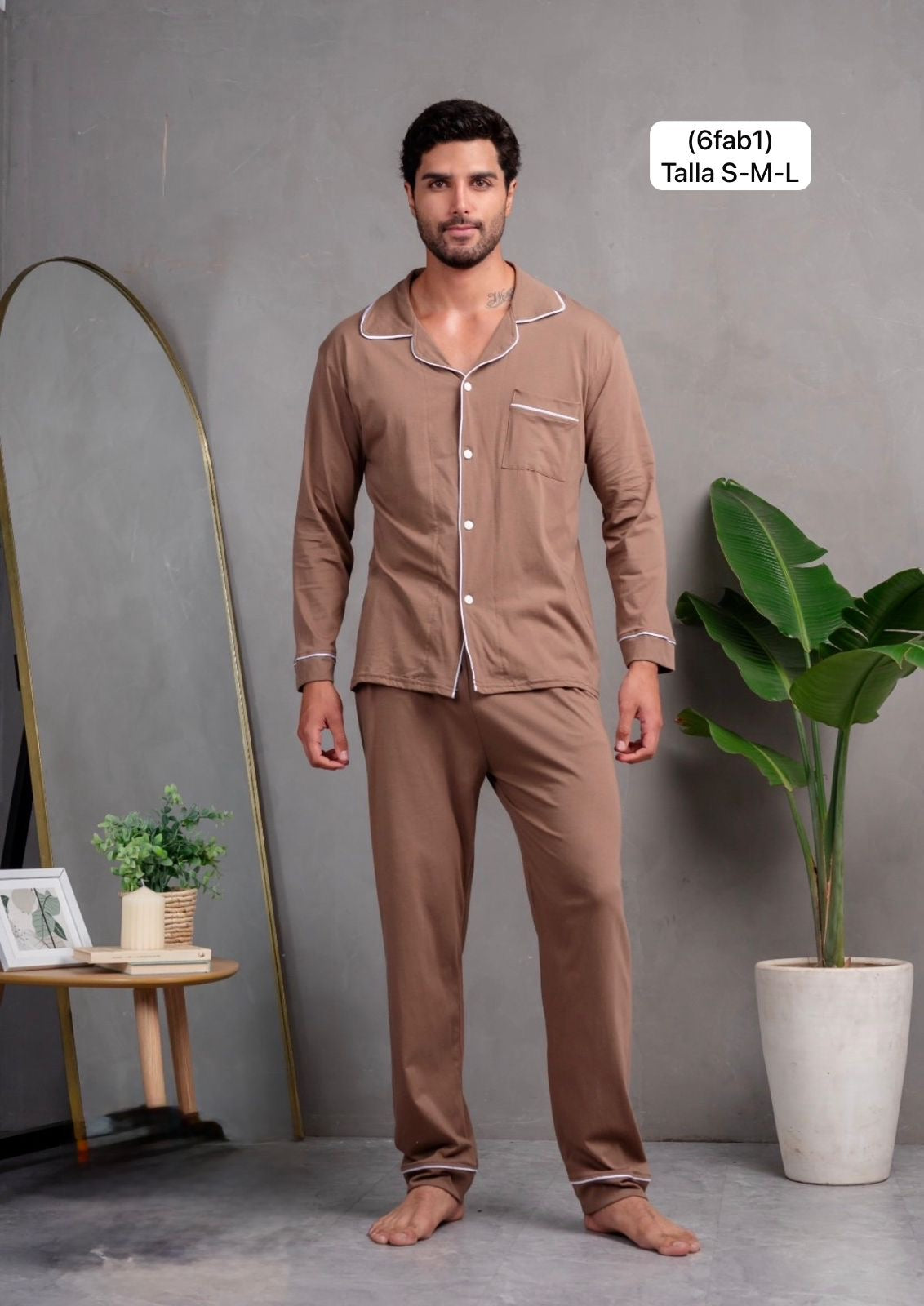 Pijama para caballero de algodón