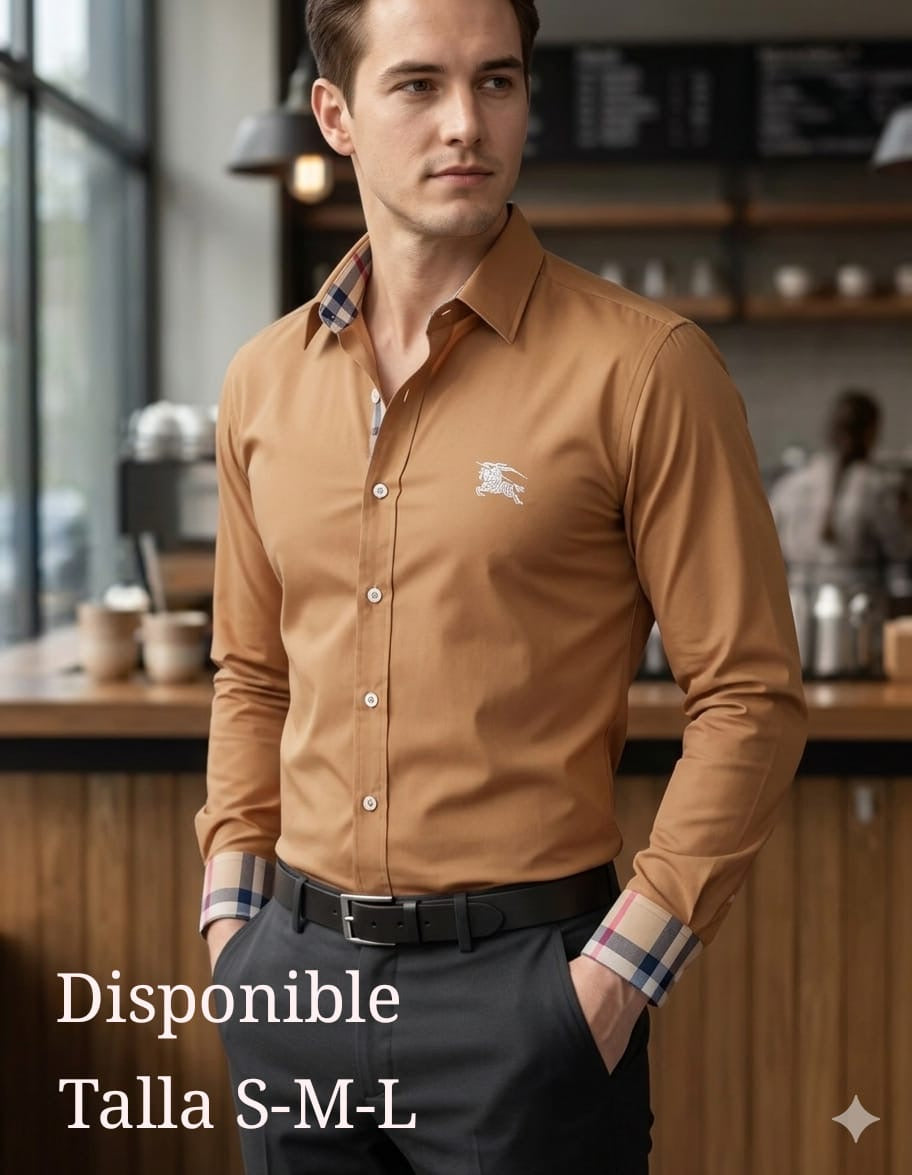 Camisa Burburry para caballero manga larga