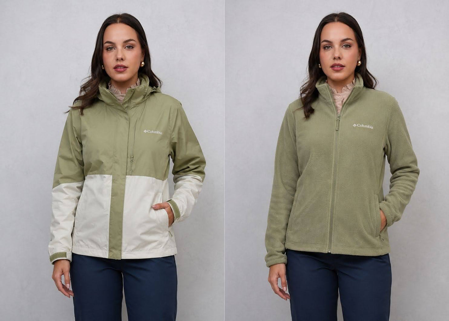 Cortaviento Columbia de mujer 2 en 1 color