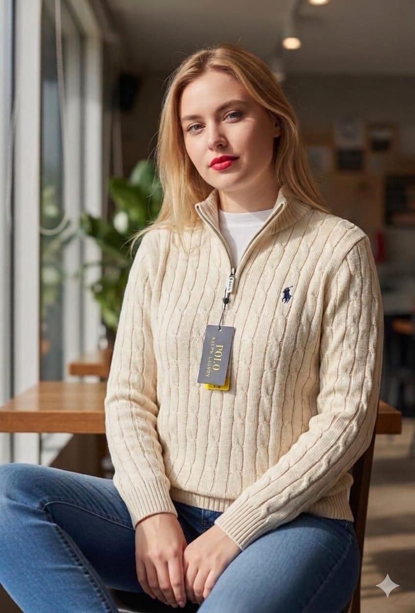 Chompa Ralph Lauren medio cierre