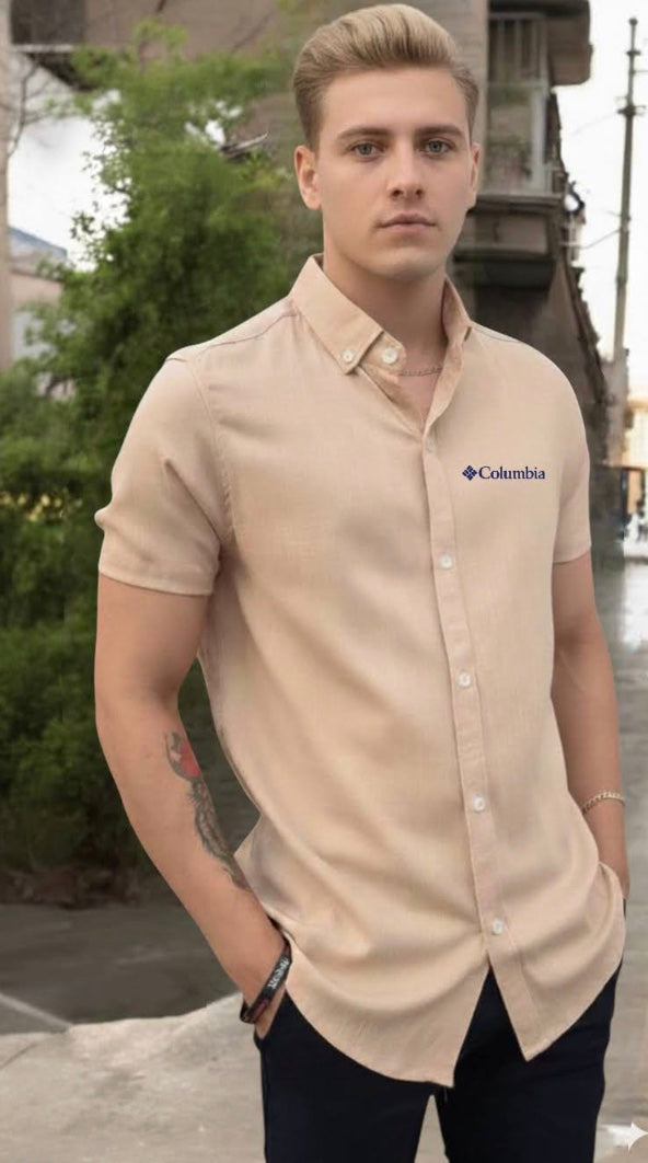 Camisa Columbia manga corta