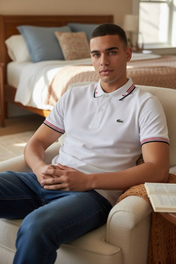 Camisero Lacoste algodón pique
