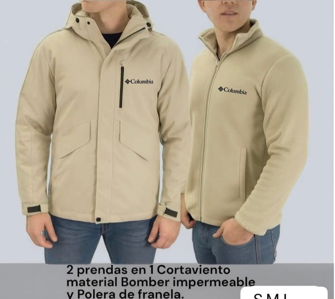 Casaca Reversible para Hombre 2 en 1 ( Abrigo con micropolar)