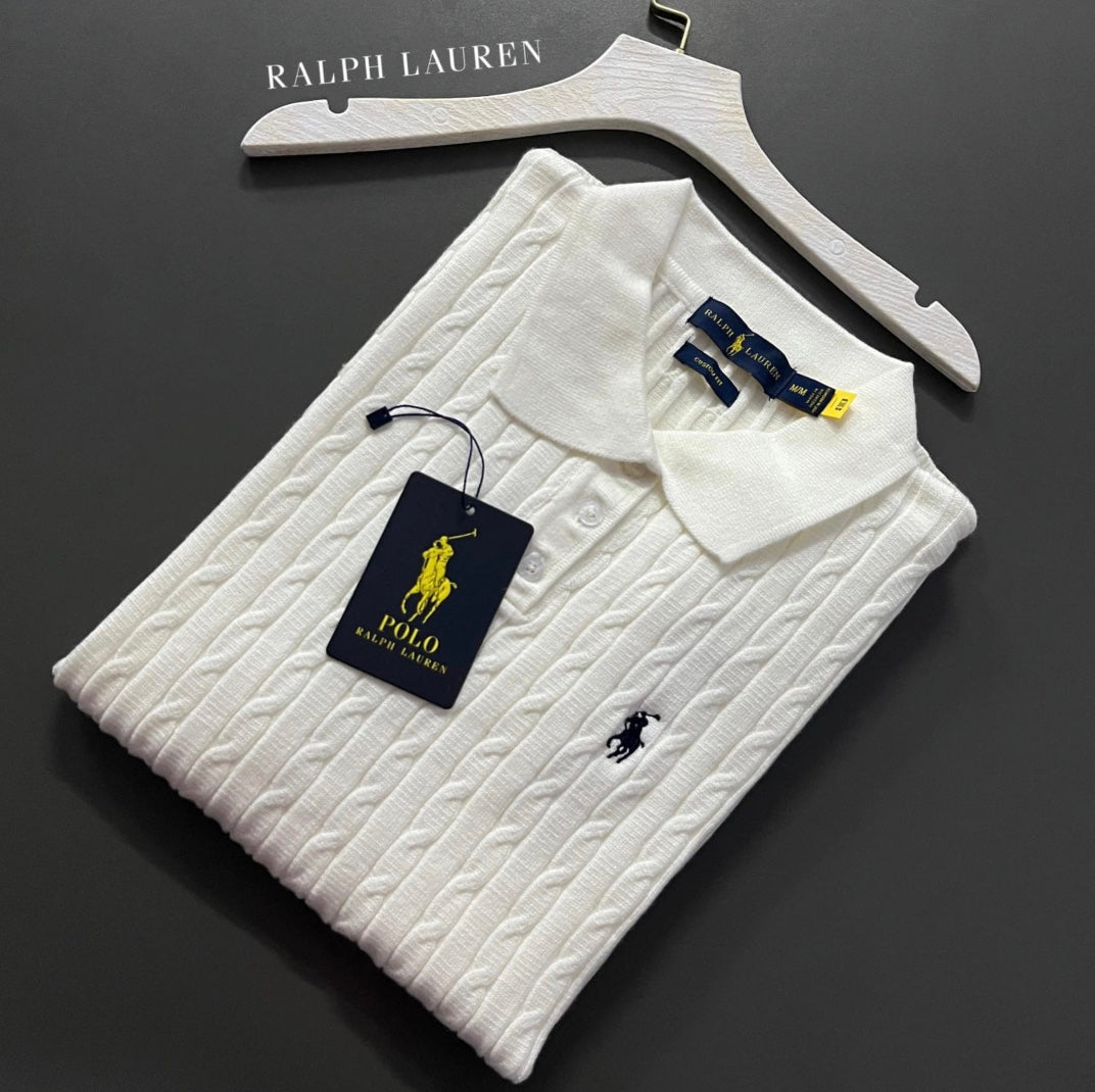 Polo Camisero Ralph en hilo tejido trenzado