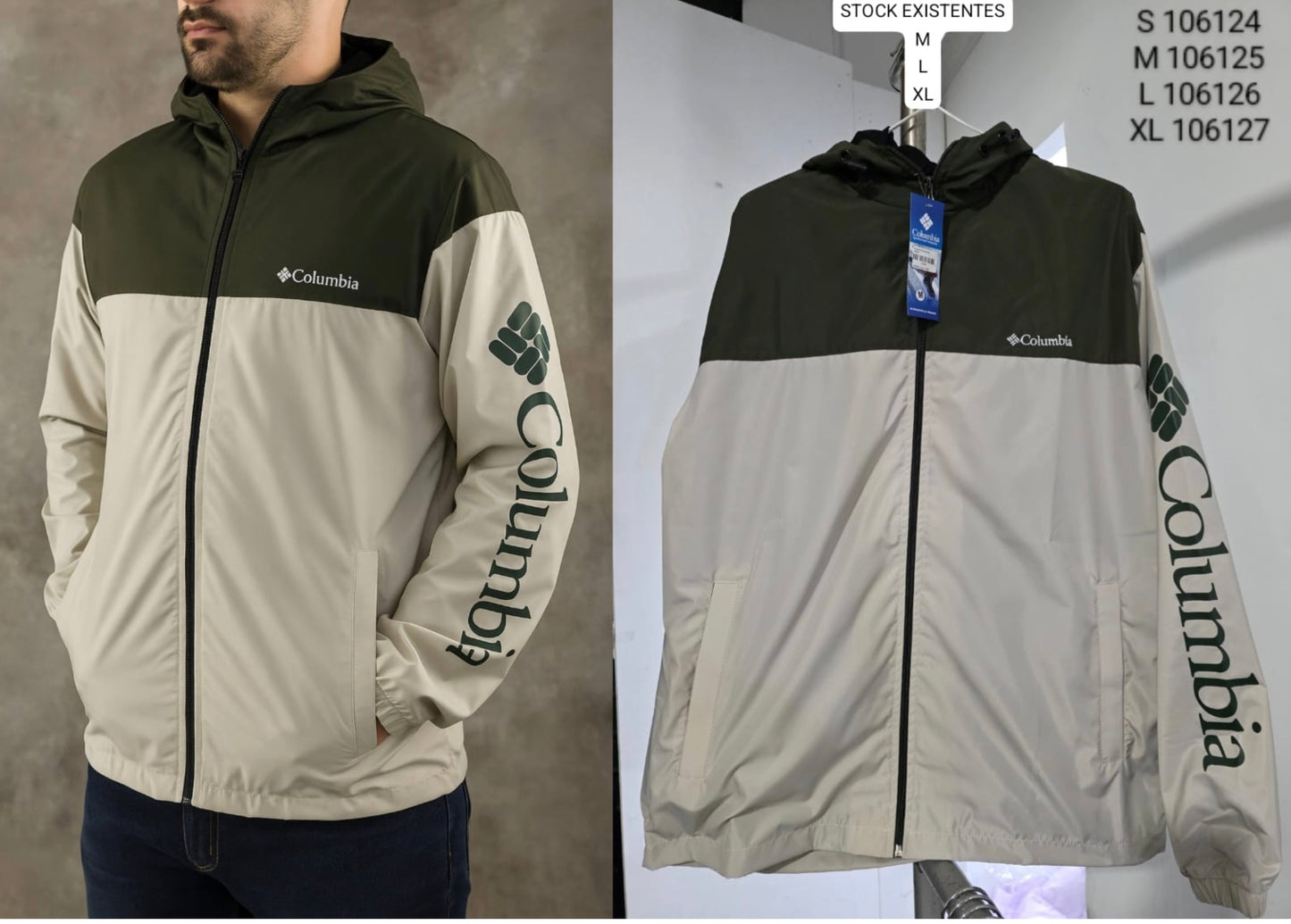 Cortaviento Columbia impermeable con capucha