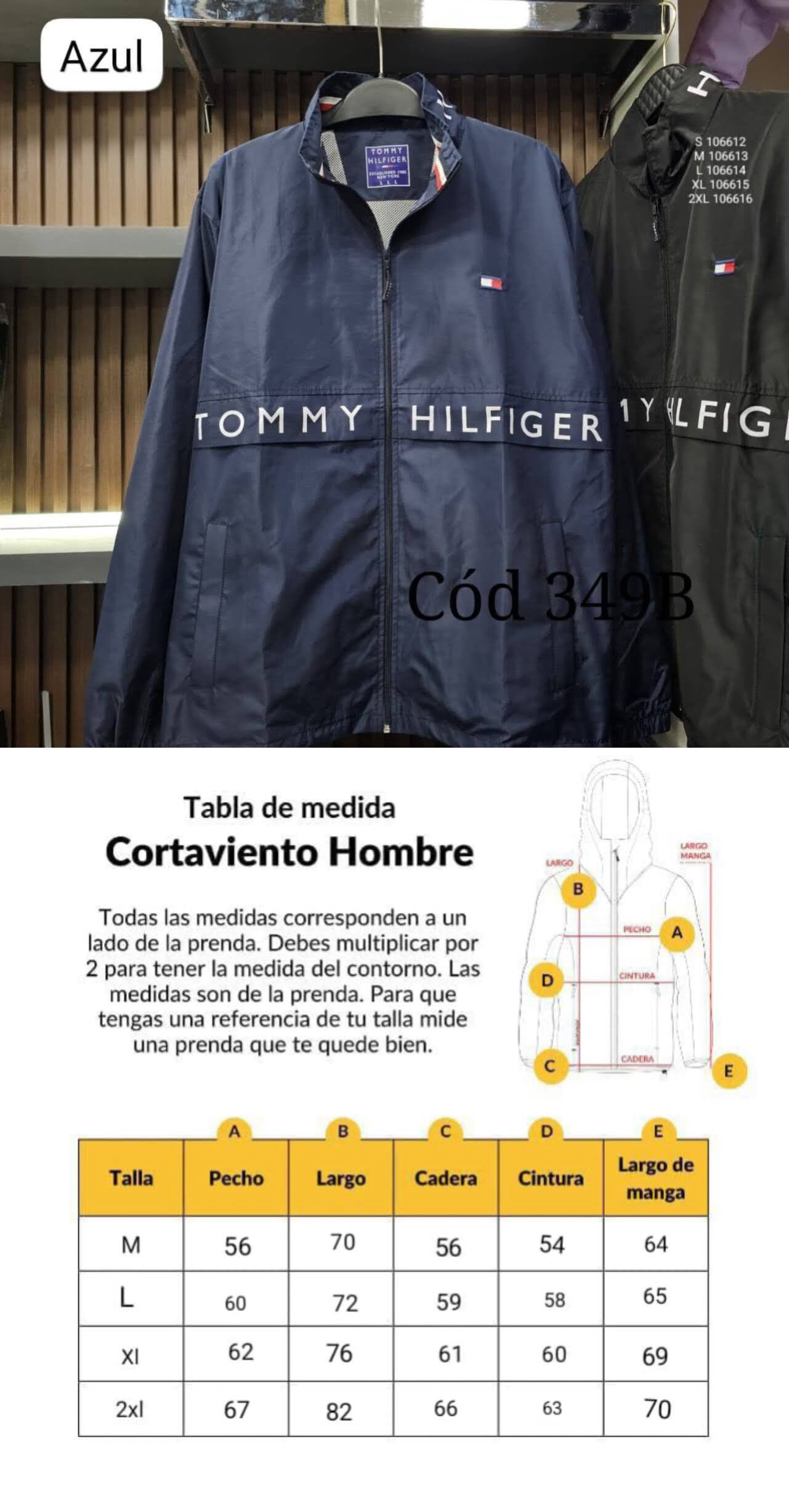 Casaca cortaviento de material bomber Tommy Hilfiger
