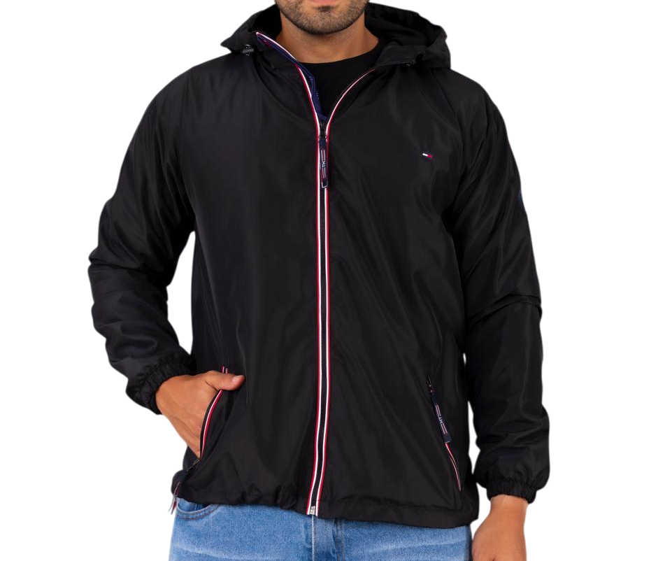 Casaca Tommy H con capucha impermeable