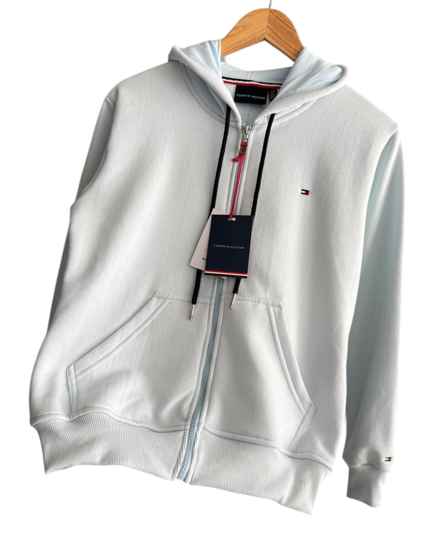 Polera Tommy H para dama color celeste bebé