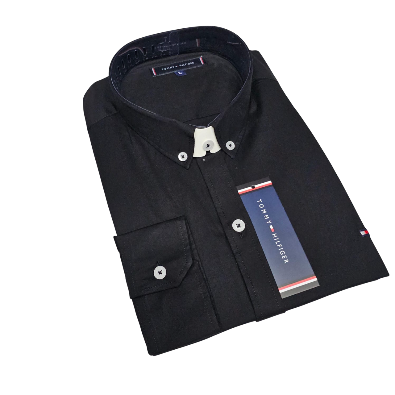 Camisa TH manga larga color negro - TALLA S