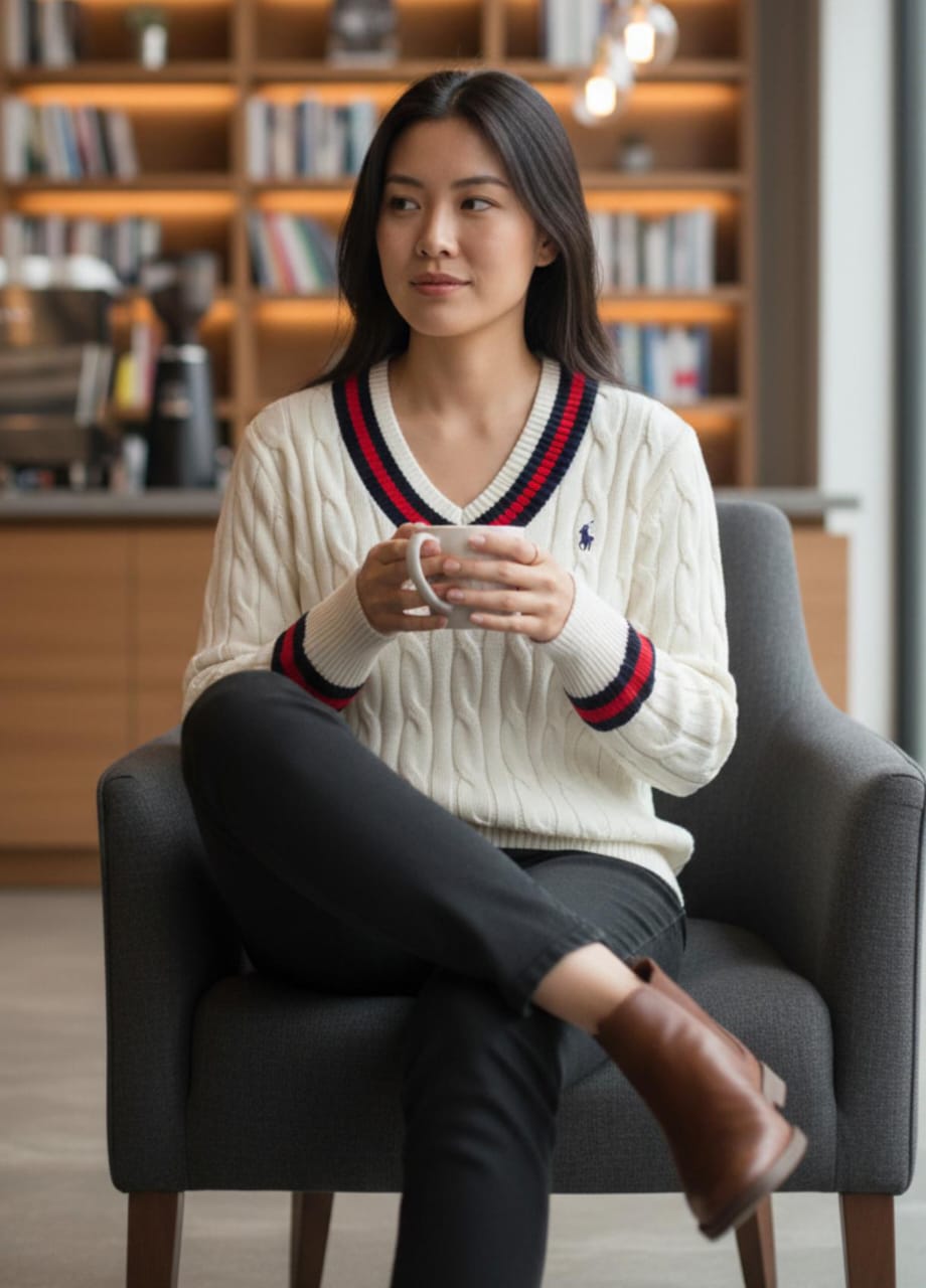 Chompa hilo Ralph Lauren DAMA