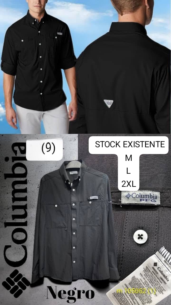 Camisas Columbia con Bolsillo Tipo Cargo