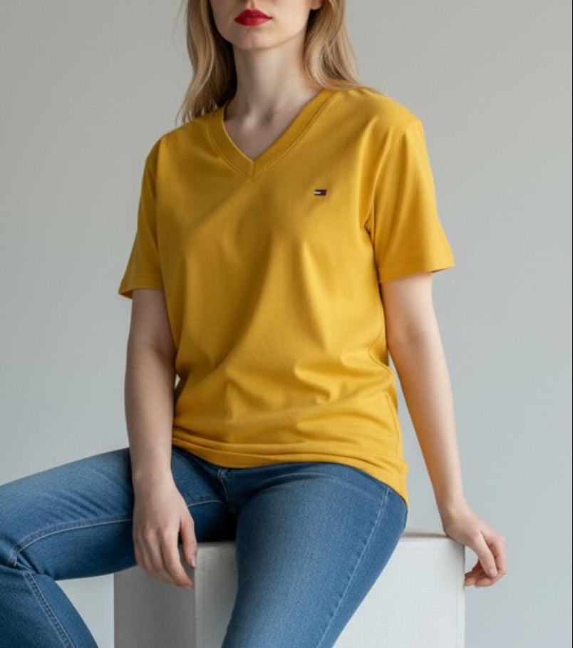 Polo Tommy Hilfiger cuello V para dama