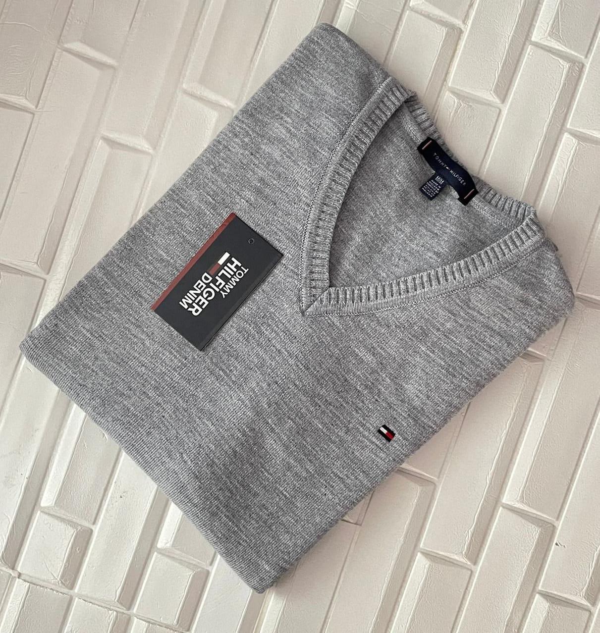 Chompa de caballero Tommy Hilfiger hilo algodón tejido