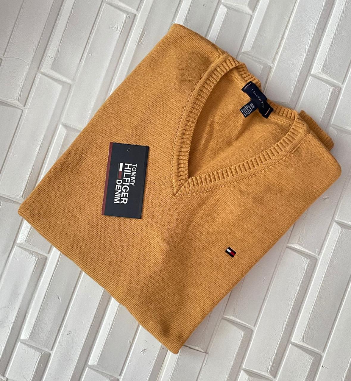 Chompa de caballero Tommy Hilfiger hilo algodón tejido