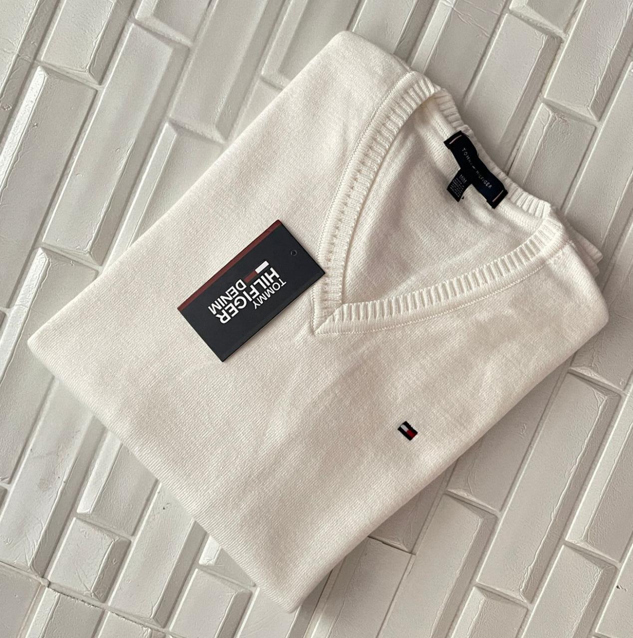 Chompa de caballero Tommy Hilfiger hilo algodón tejido