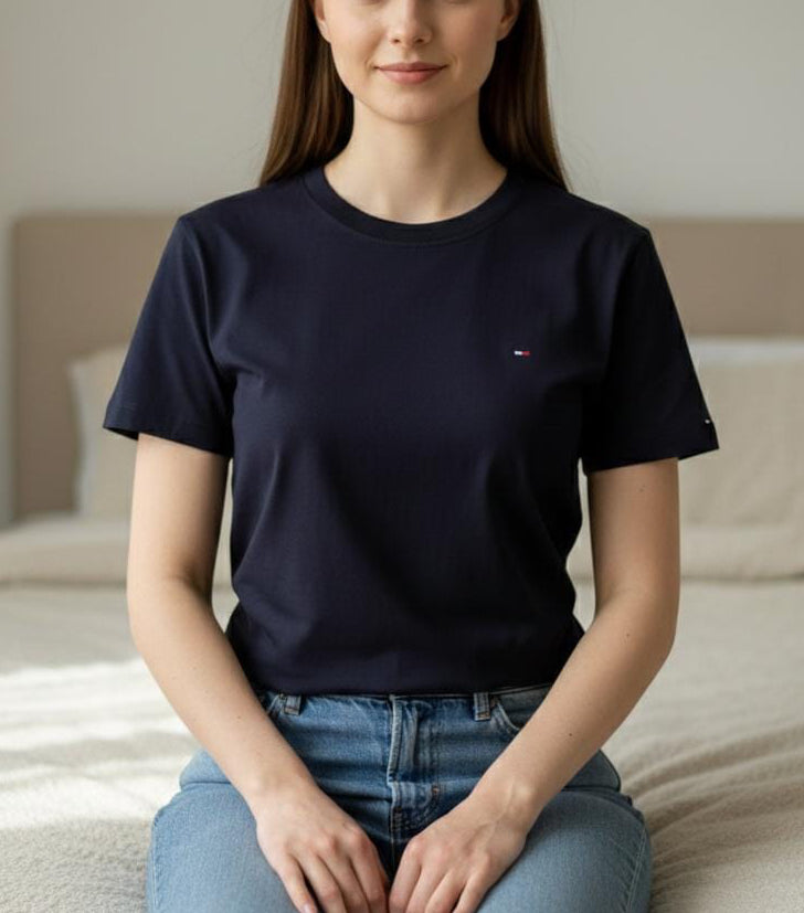 Polo Tommy Hilfiger cuello redondo para dama