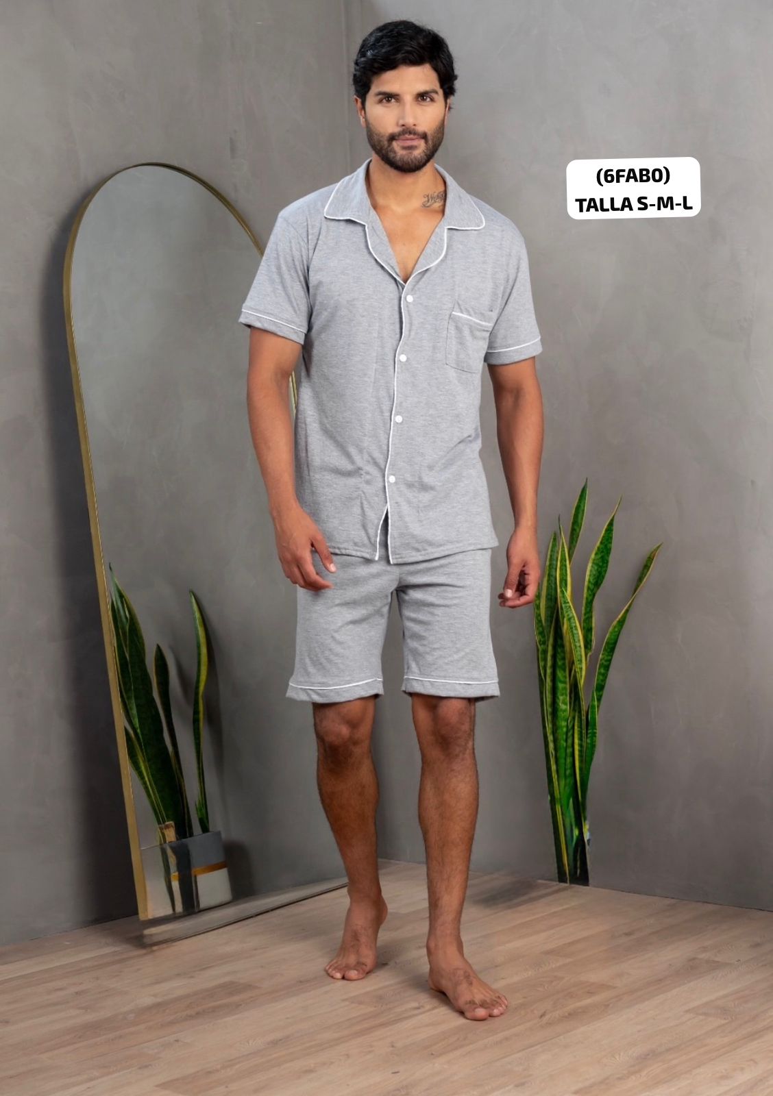 Pijama para caballero de algodón