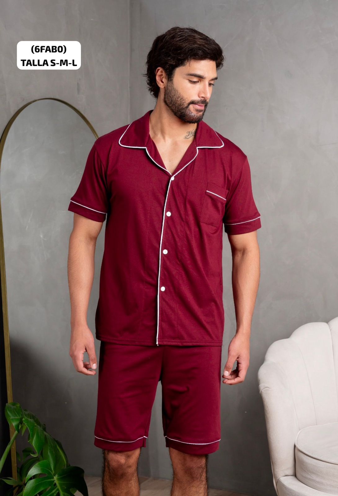 Pijama para caballero de algodón