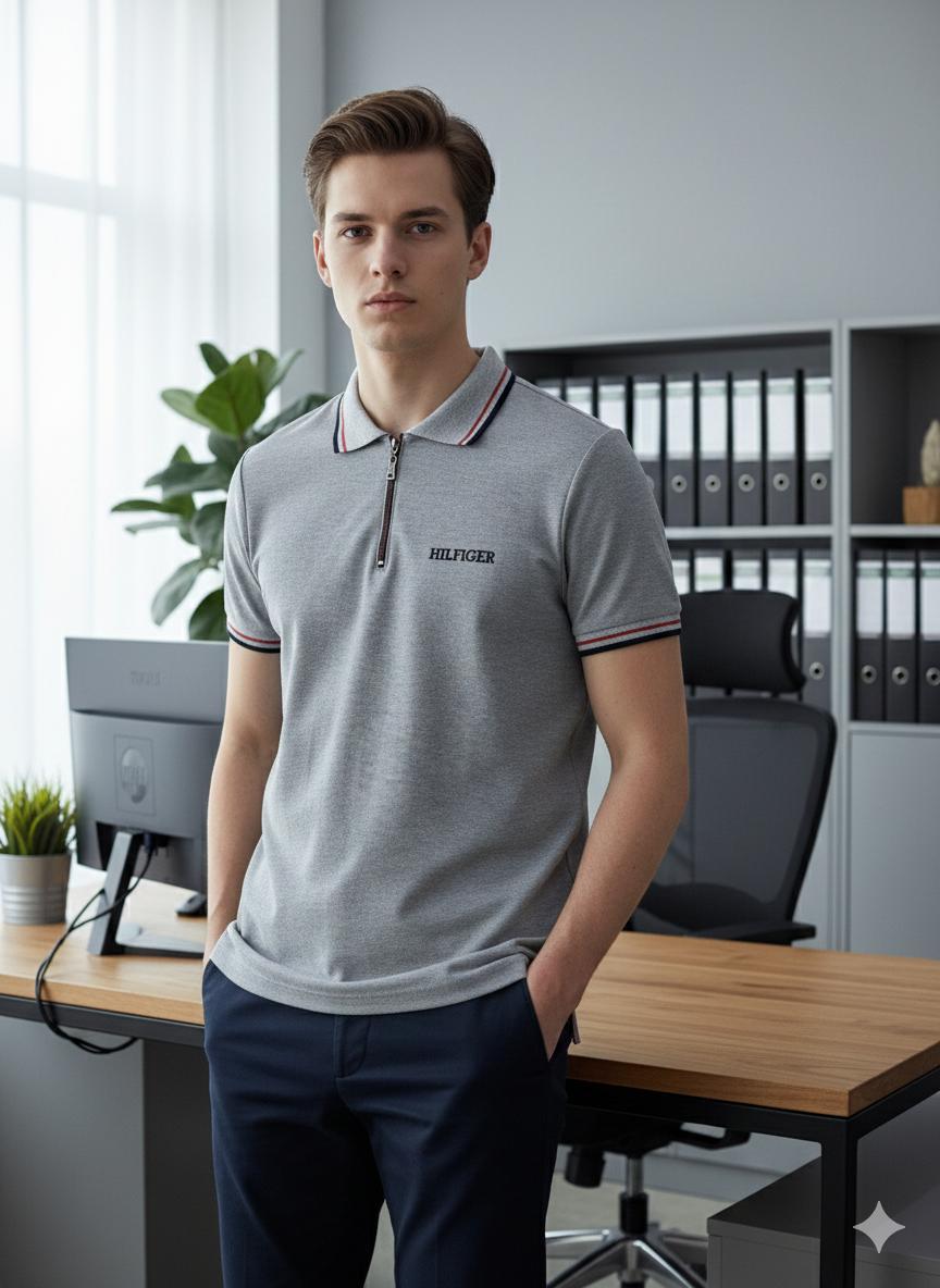 Camisero Tommy H algodón piqué