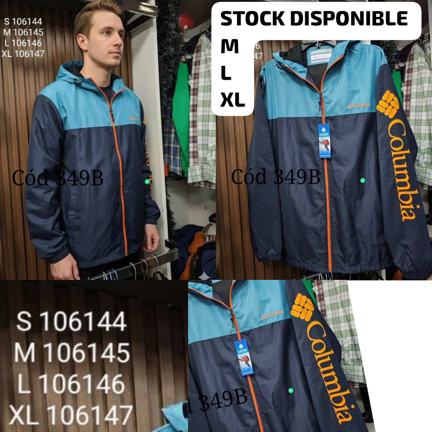 Cortaviento Columbia impermeable con capucha