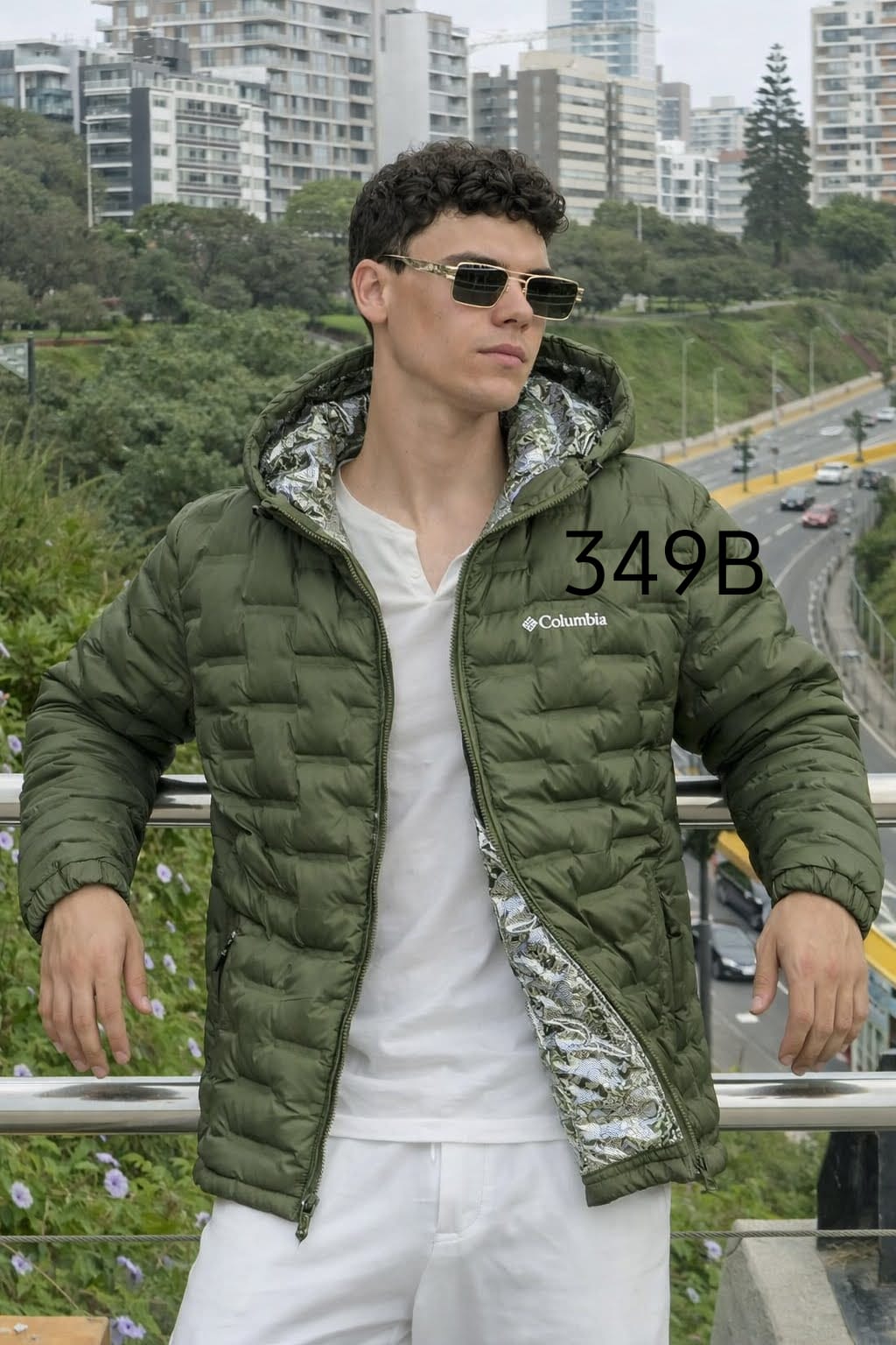 Casaca columbia pluma de ganzo hombre