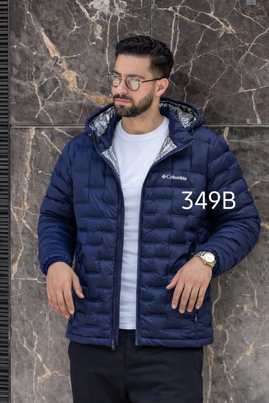 Casaca columbia pluma de ganzo hombre