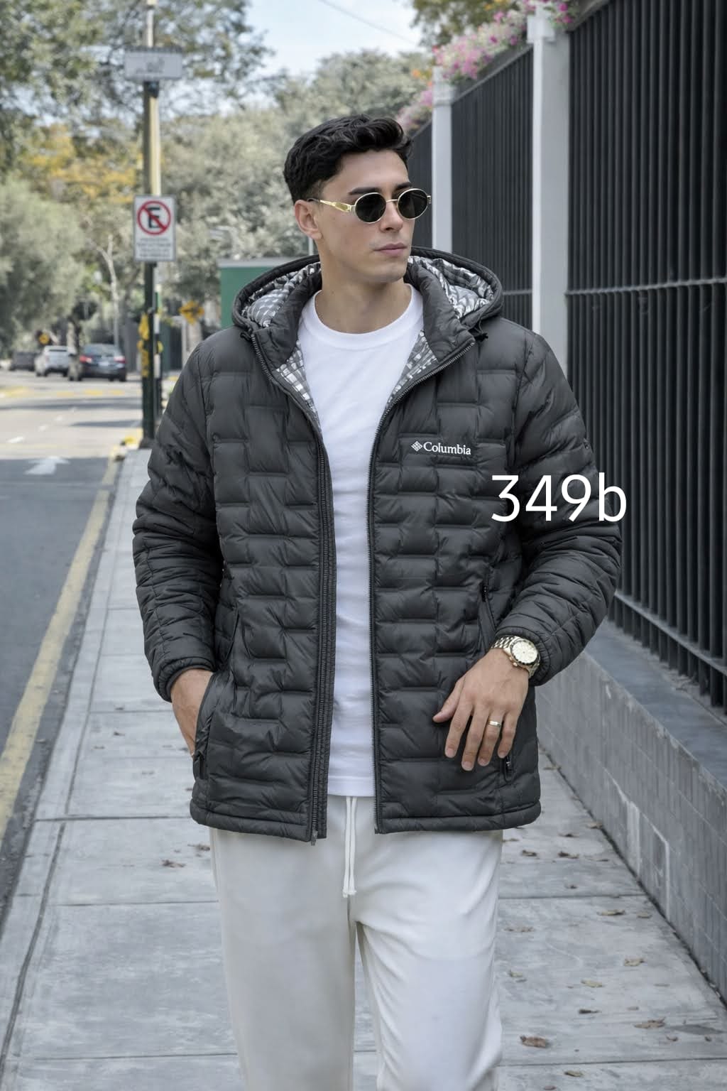 Casaca columbia pluma de ganzo hombre