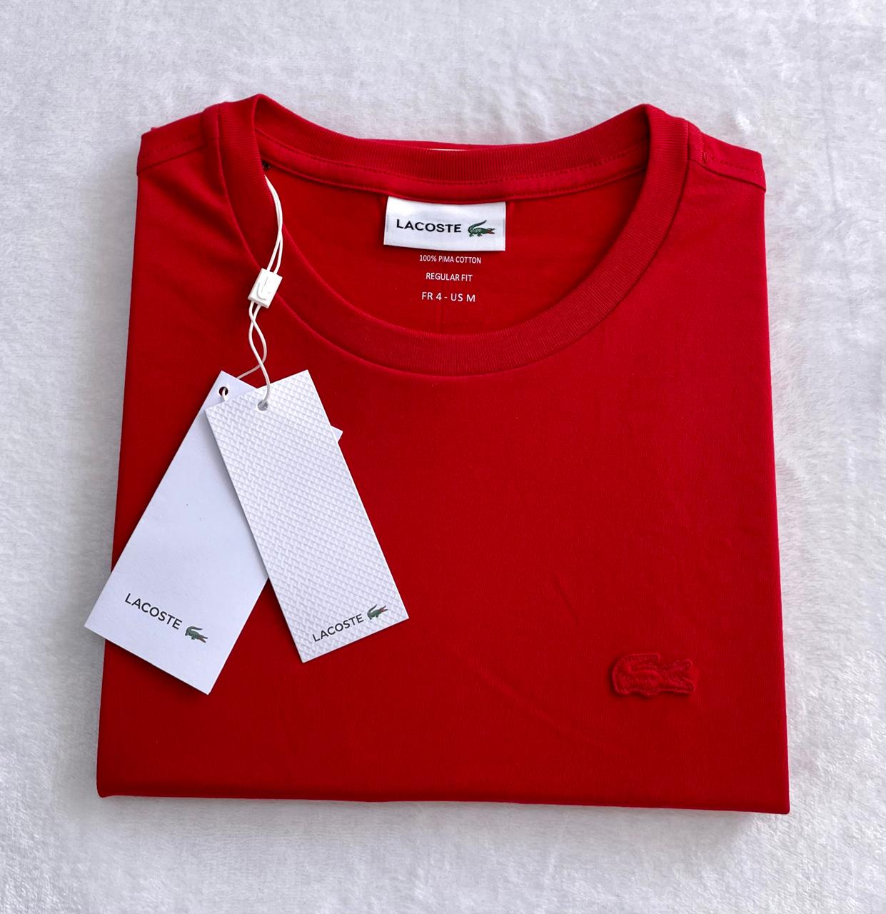 Polo Lacoste cuello redondo manga corta