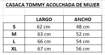 Casaca Tommy Hilfiger acolchada impermeable DAMA