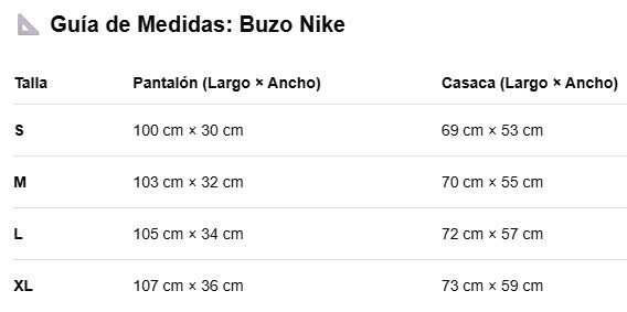 Conjunto deportivo Nike