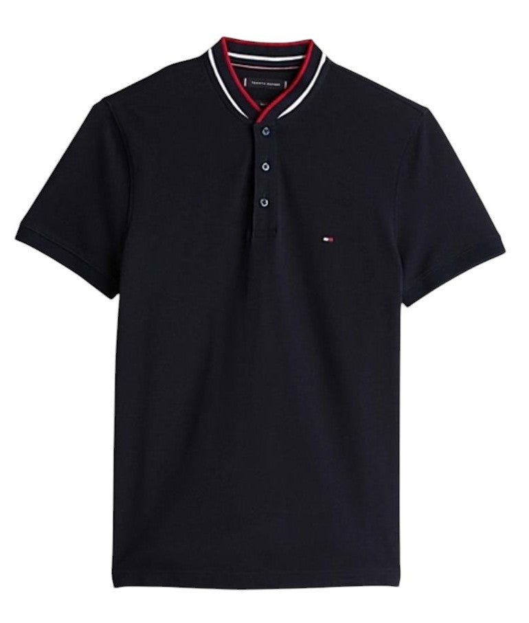 Camisero Tommy H piqué con cuello y puño bordado