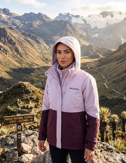 Cortaviento Columbia de mujer 2 en 1 color