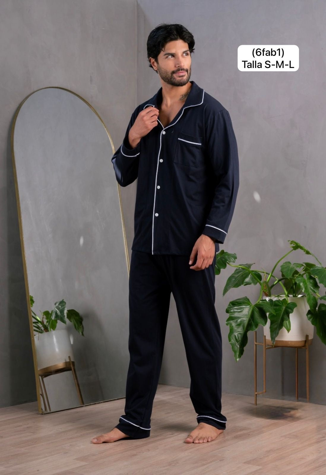 Pijama para caballero de algodón