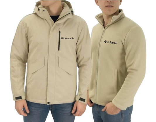 Cortaviento de hombre 2 en 1 color beige