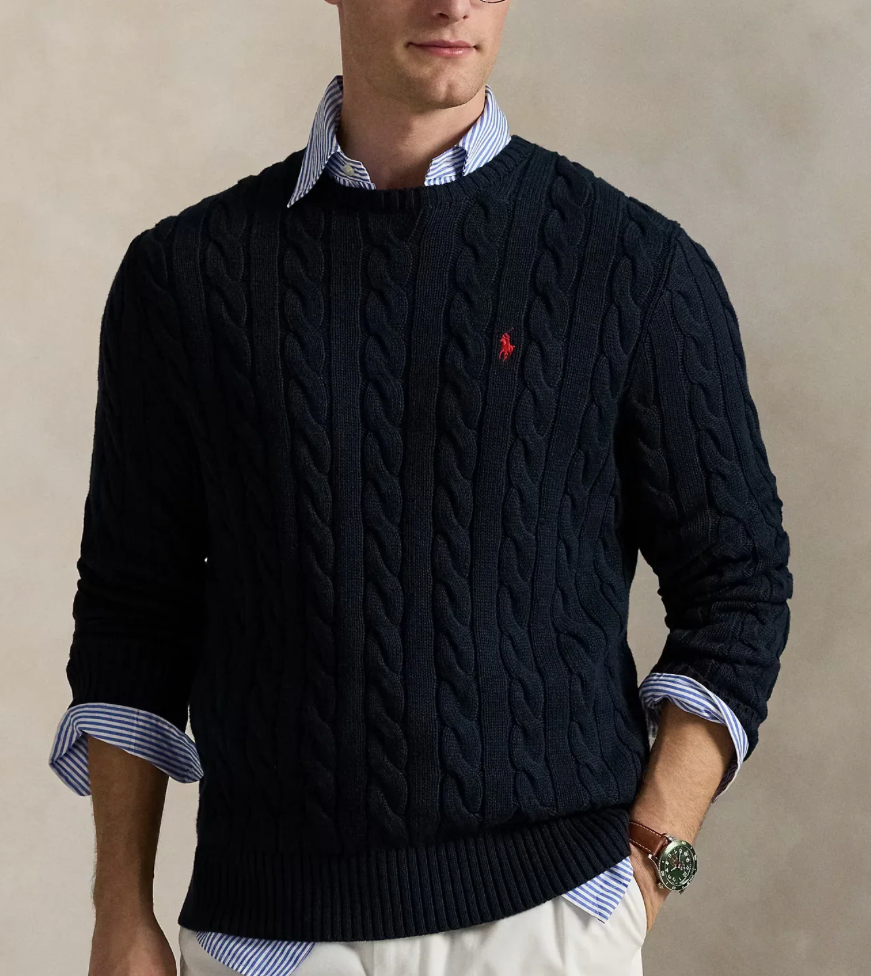 Chompas trenzada RALPH Lauren hilo tejido