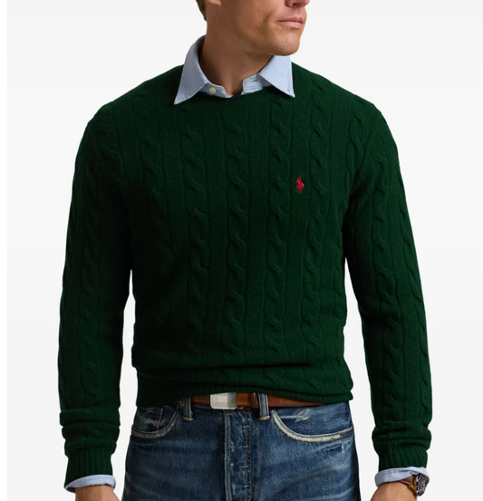 Chompas trenzas RALPH Lauren hilo tejido para caballero