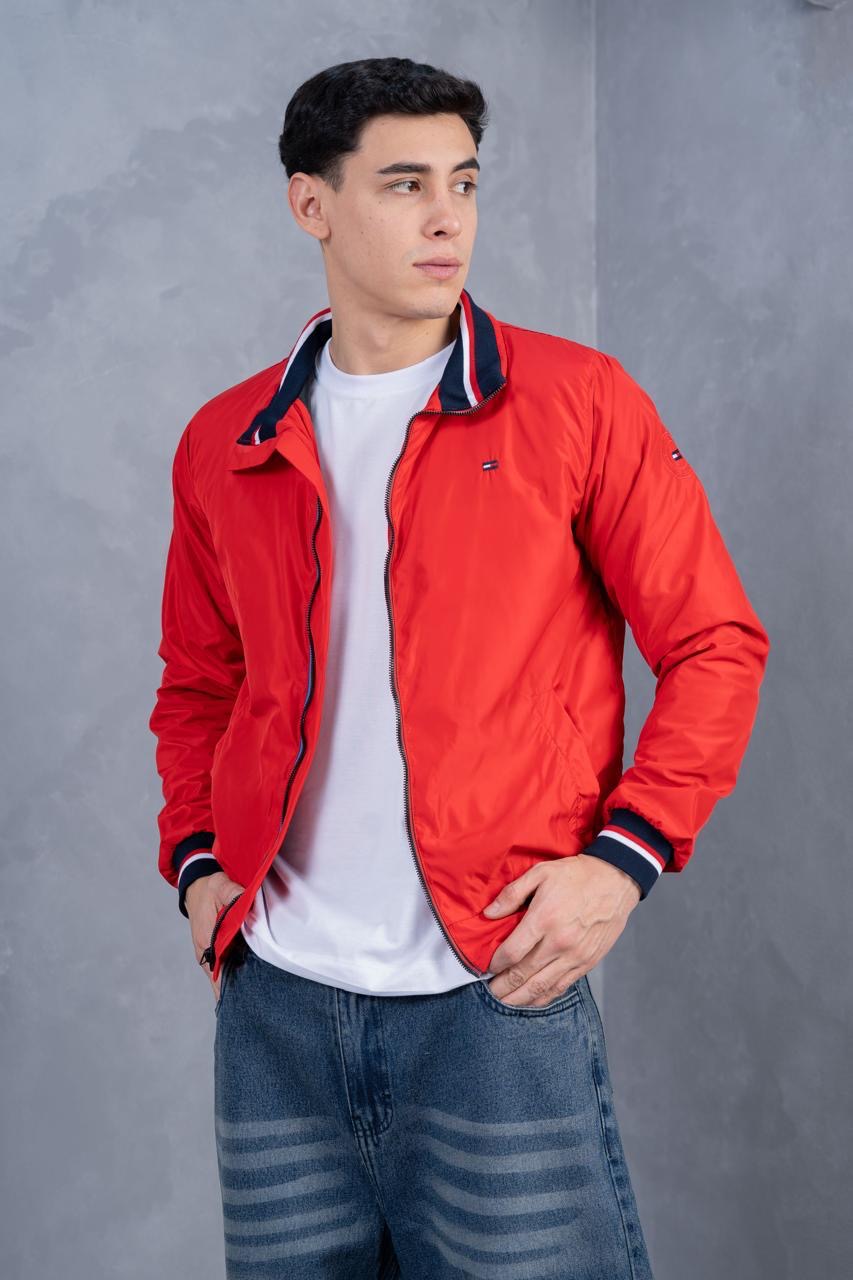 Casaca Tommy Hilfiger acolchada impermeable  rojo