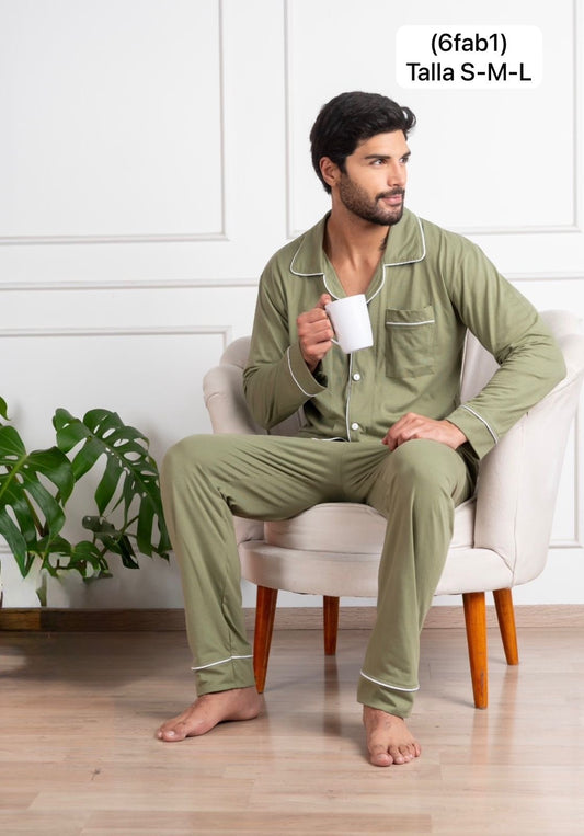 Pijama para caballero de algodón