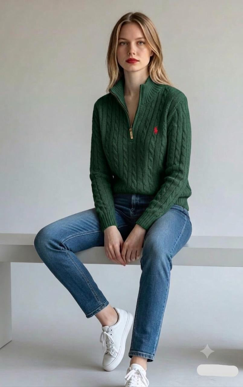 Chompa Ralph Lauren medio cierre