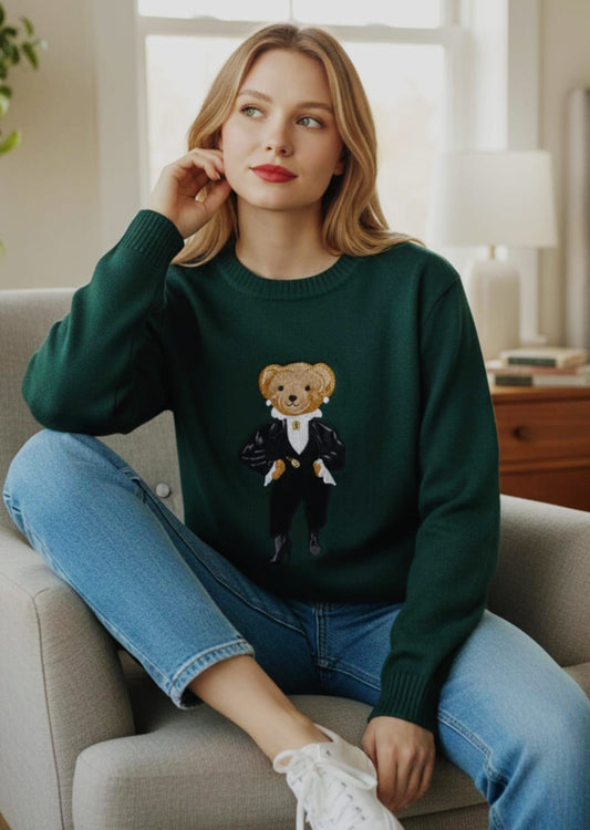 Chompa hilo Ralph Lauren oso  para dama