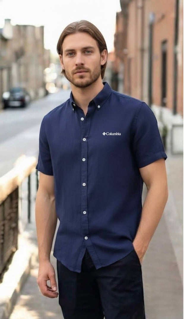Camisa Columbia manga corta