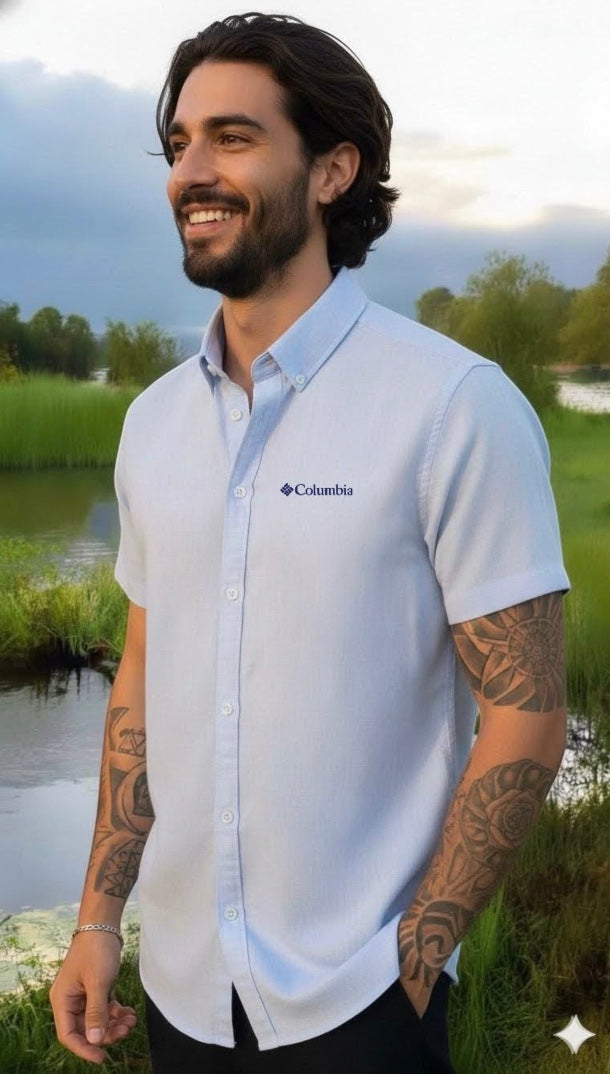 Camisa Columbia manga corta