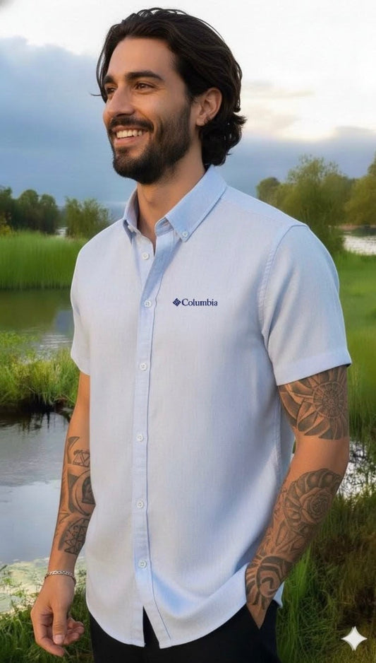 Camisa Columbia manga corta