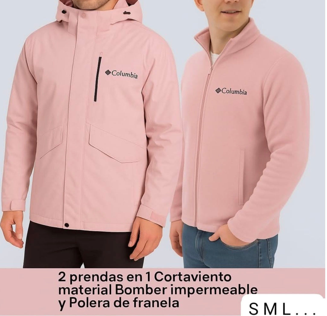 Casaca Reversible para Hombre 2 en 1 ( Abrigo con micropolar)