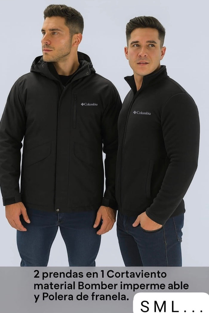 Casaca Reversible para Hombre 2 en 1 ( Abrigo con micropolar)