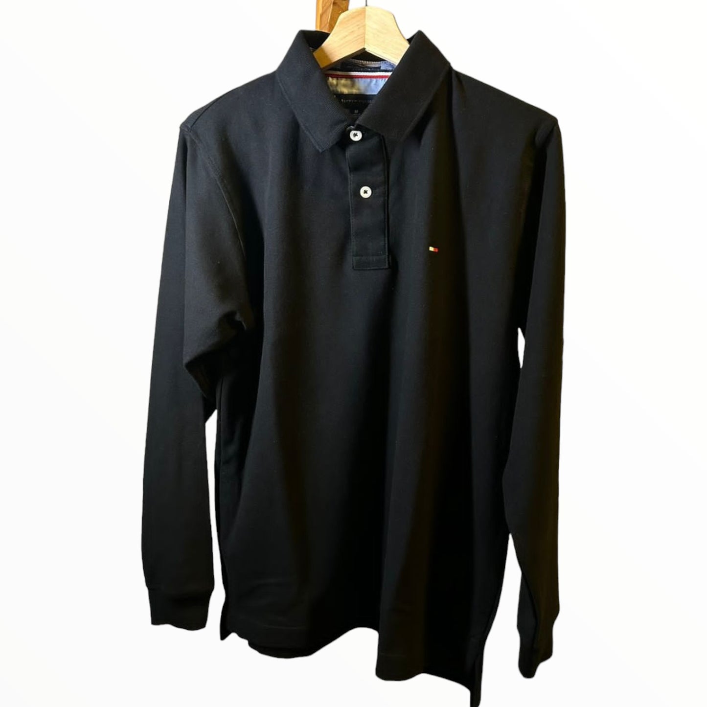 Manga larga Tommy H negro - Talla M