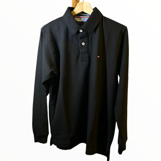Manga larga Tommy H negro - Talla M