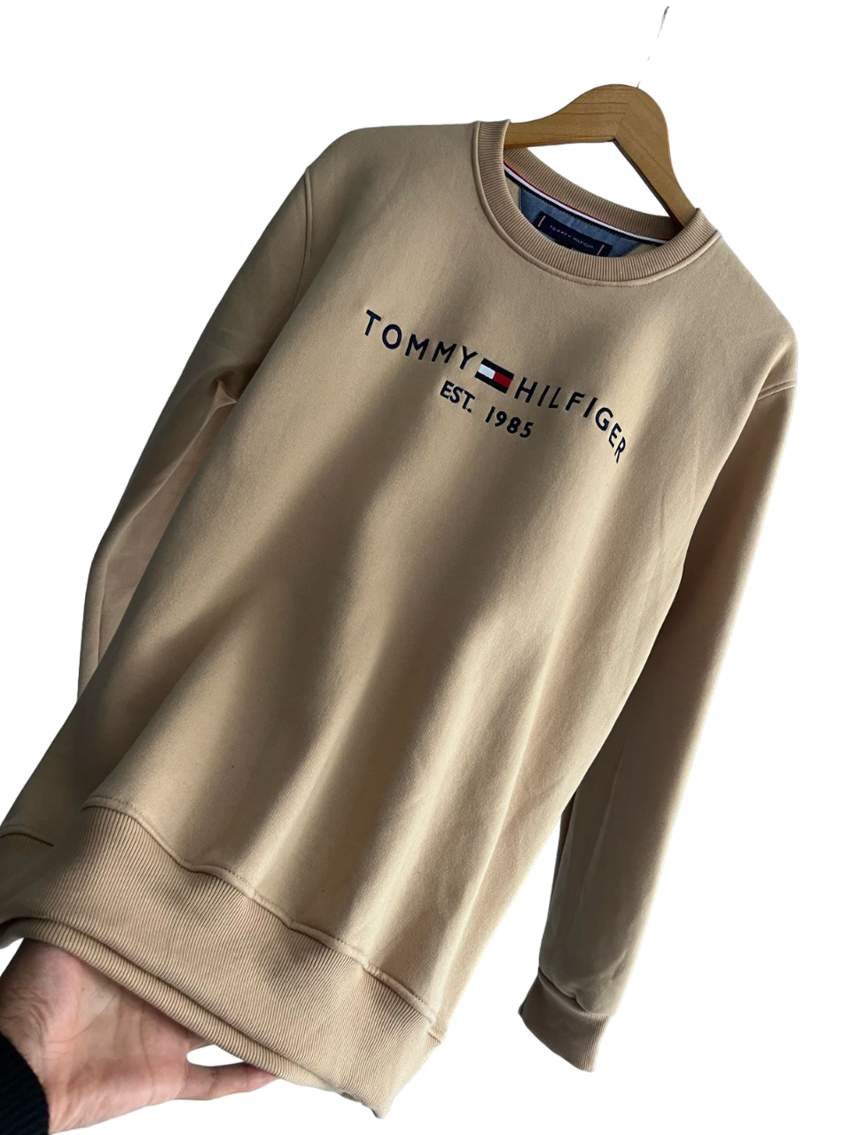 Polera TH cuello redondo beige